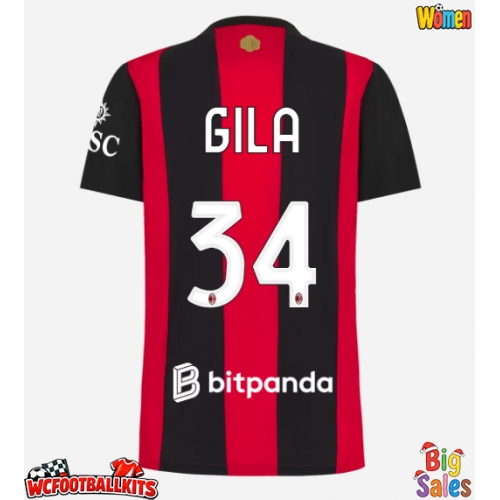 AC Milan Mario Gila #34 Replica Home Stadium Shirt for Women 2026-27 Short Sleeve